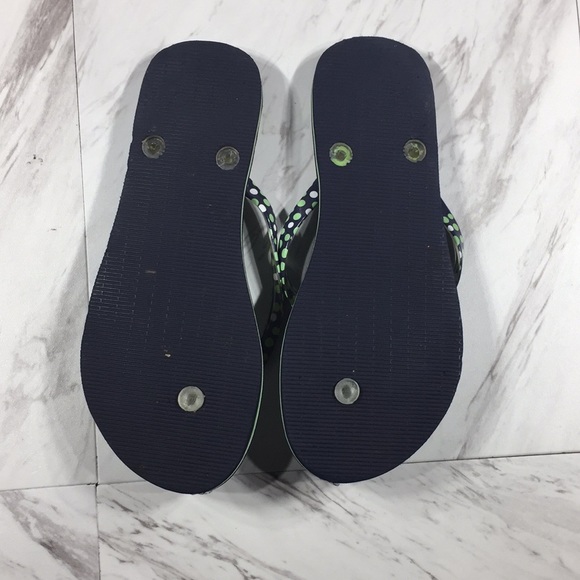 ⭐️ SIZE M VERA BRADLEY GREEN STRIPE FLIP FLOPS - Picture 3 of 3